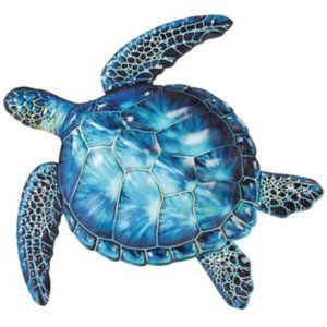 Chesapeake Bay Blue Ocean Metal Coastal Art Sea Turtle Wall Sculpture 🆕NWT!